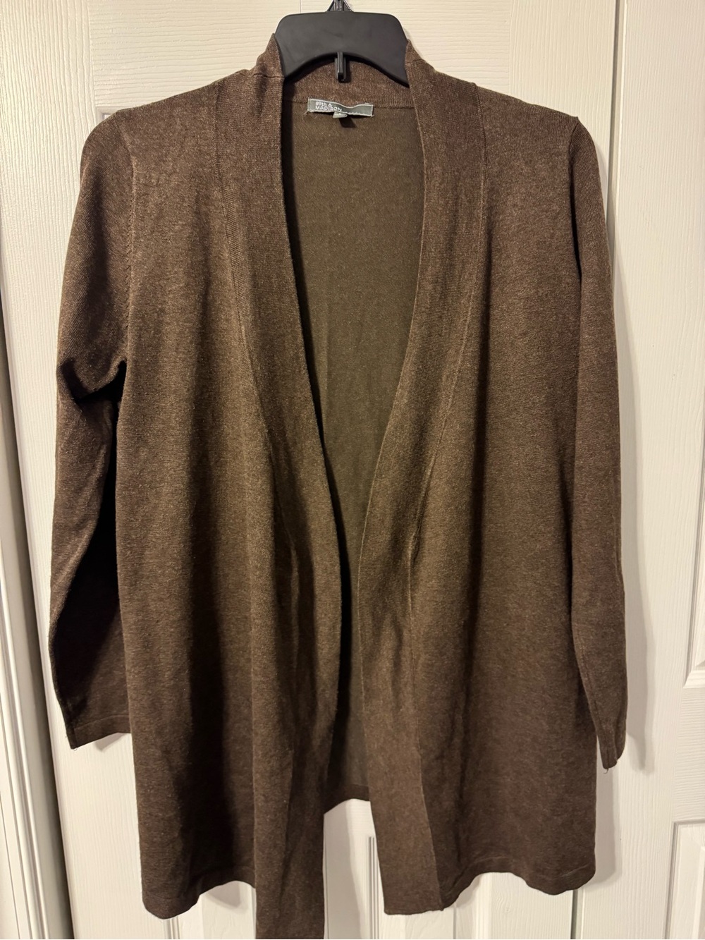 89th & Madison Brown Open-Front Knit Cardigan